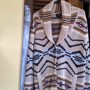 Pendleton Women’s Aztec Print Shawl Collared Button Cardigan never worn